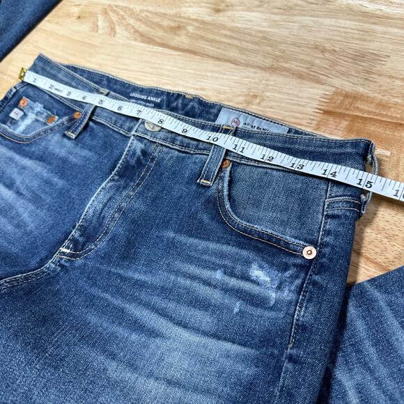 AG Adriano Goldschmied The Legging Ankle in Mural Jeans Distressed Size 28R Blue - Picture 8 of 13